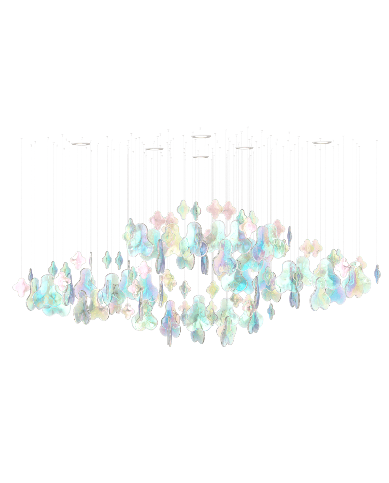 Galaxy Iris Iridescent Blossom Chandelier