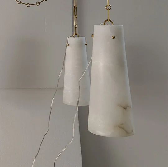 Steven Contemporary 2-Light Vintage Alabaster Pendant
