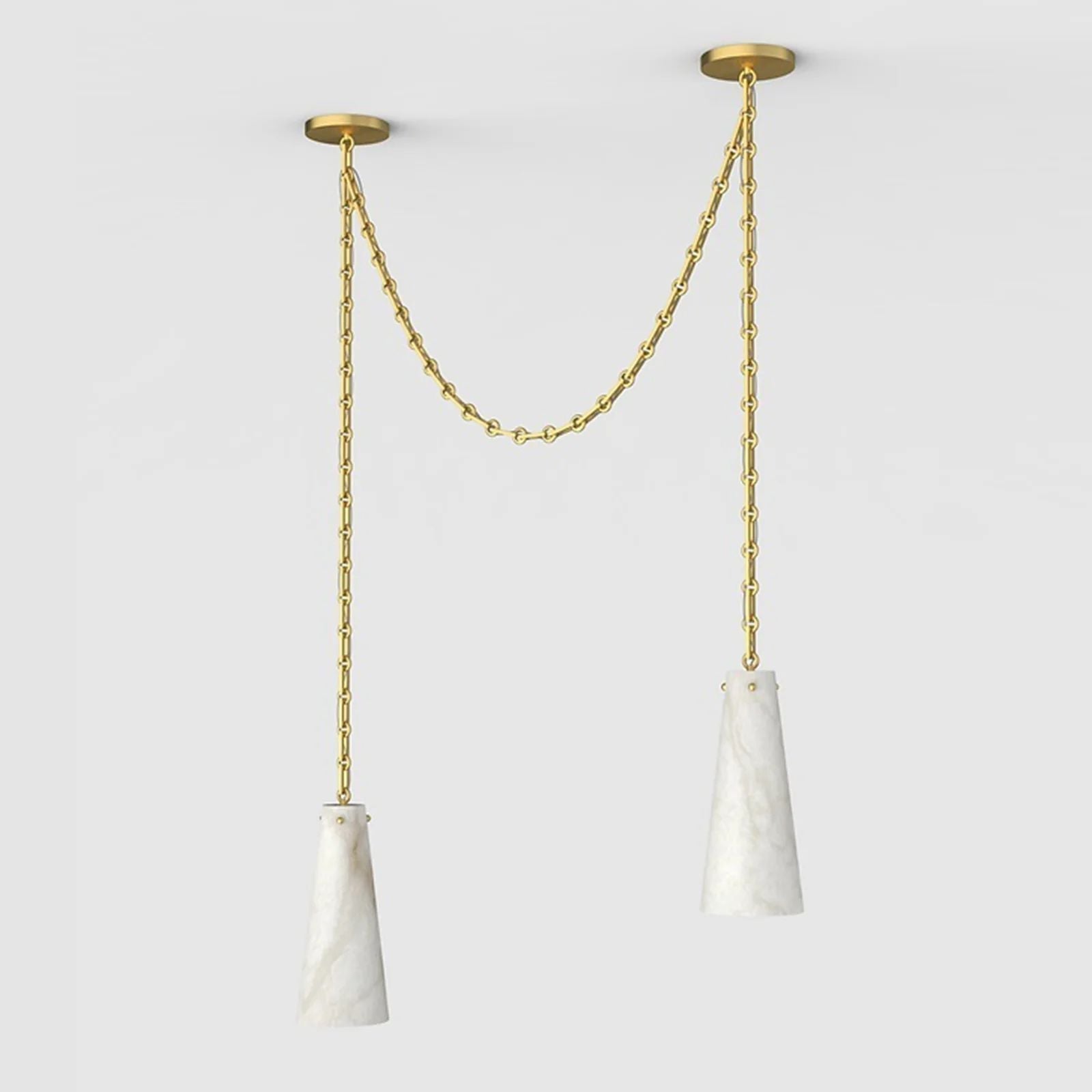 Steven Contemporary 2-Light Vintage Alabaster Pendant