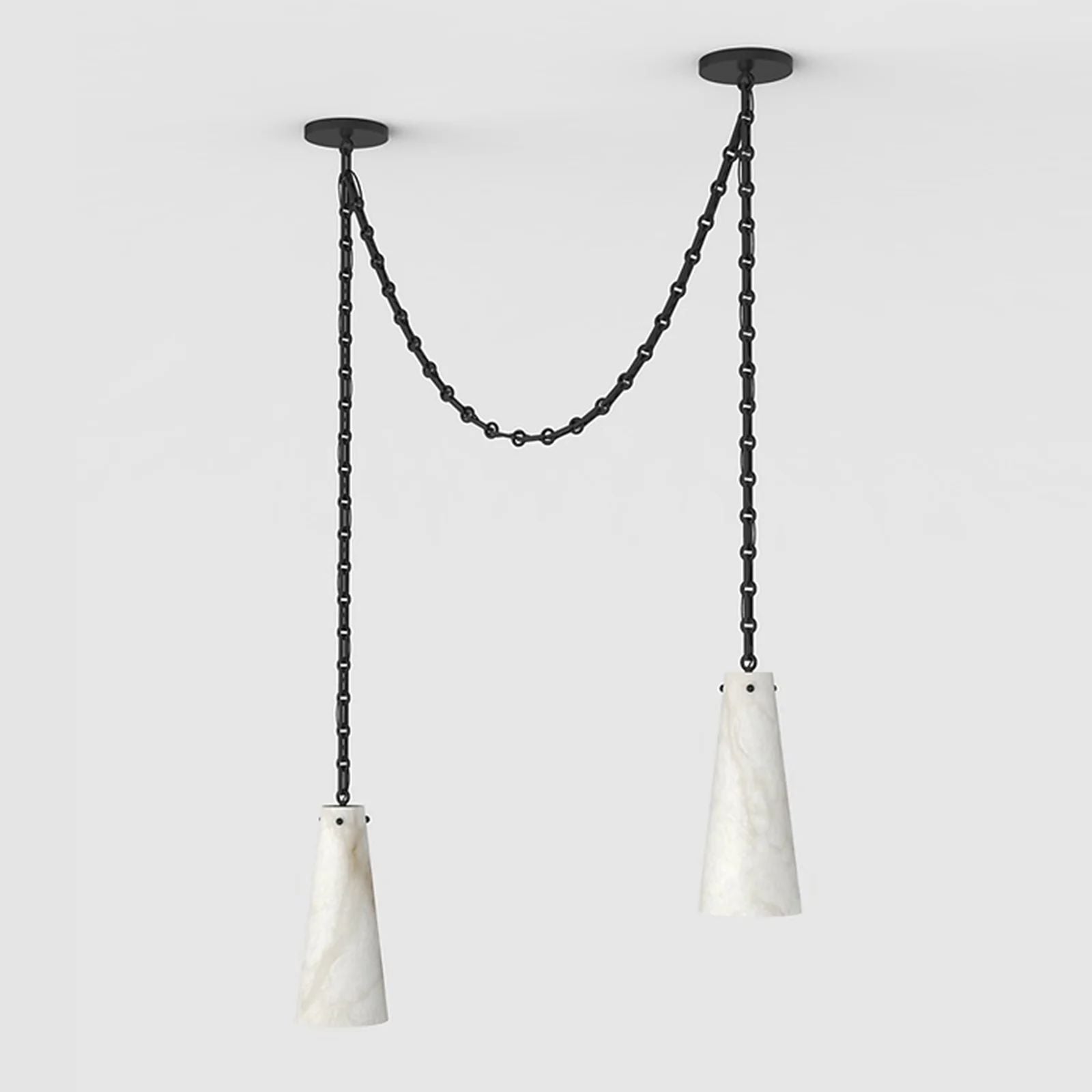 Steven Contemporary 2-Light Vintage Alabaster Pendant