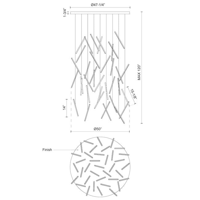 Glaze Echo Multi Light Chandelier
