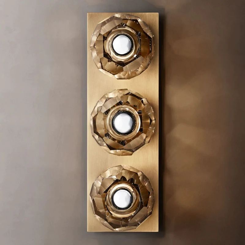 Kristina Smoke Glass Linear Short Bathroom Wall Sconce