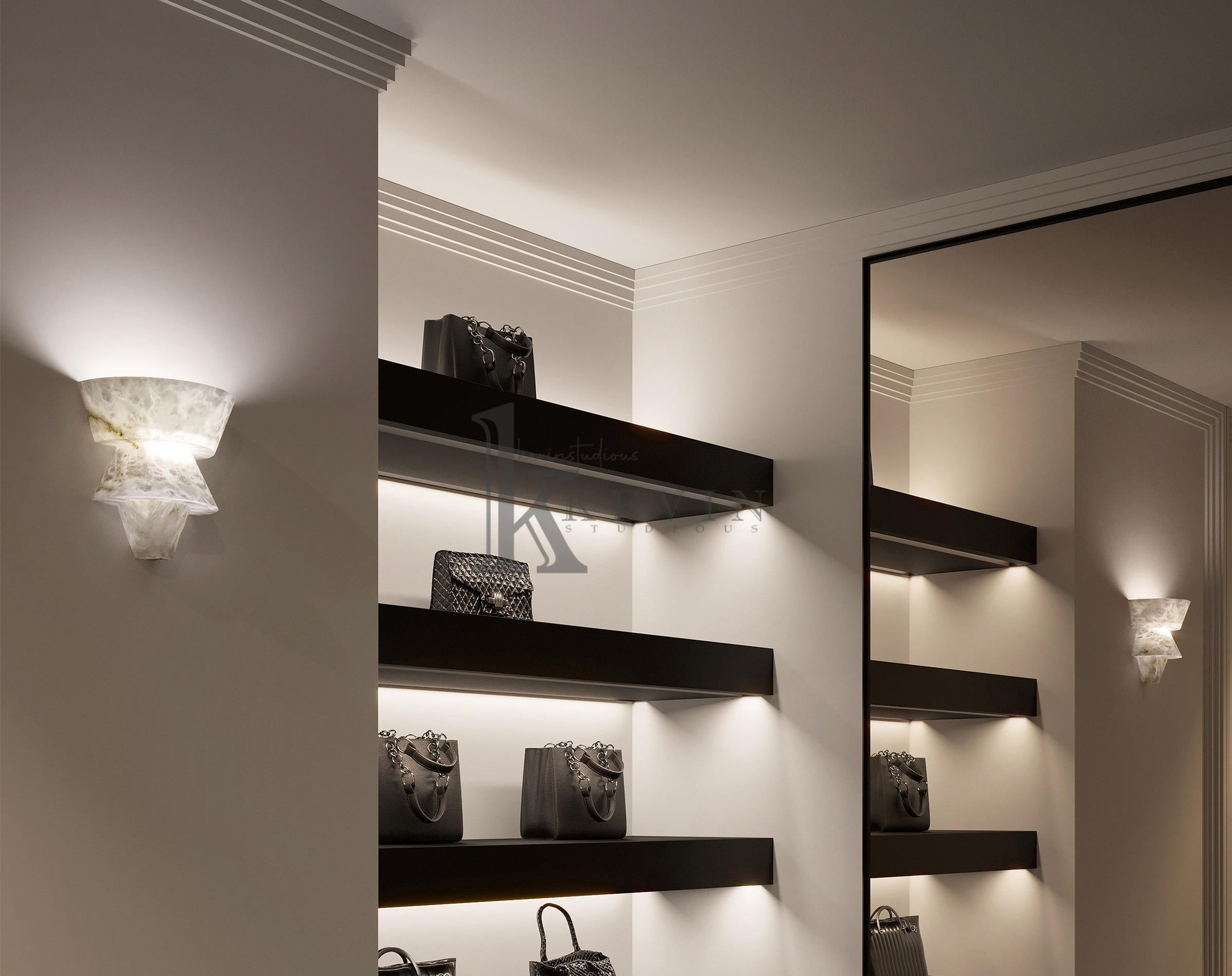 Hermosa LAB A Alabaster Wall Sconce Wall Light Fixtures Luster Gaze