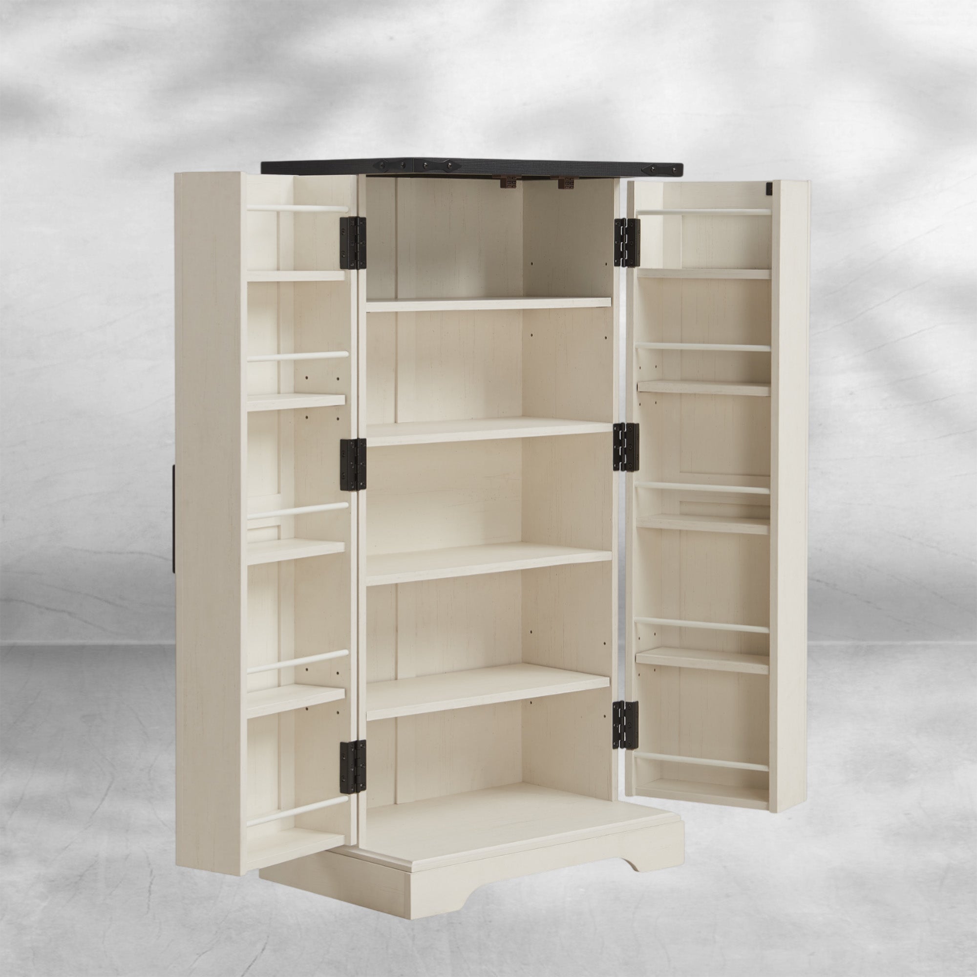 47" Wooden Storage Cabinet Farmhouse Pantry Organizer