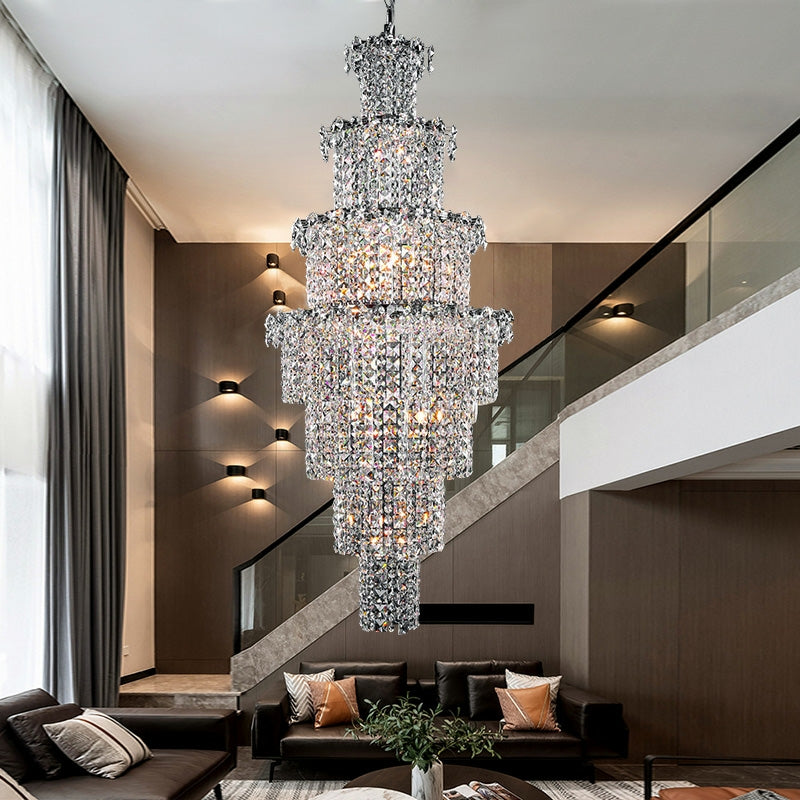 Luster Gaze Grand Radiance K9 Crystal Chandelier - grand American estate foyer