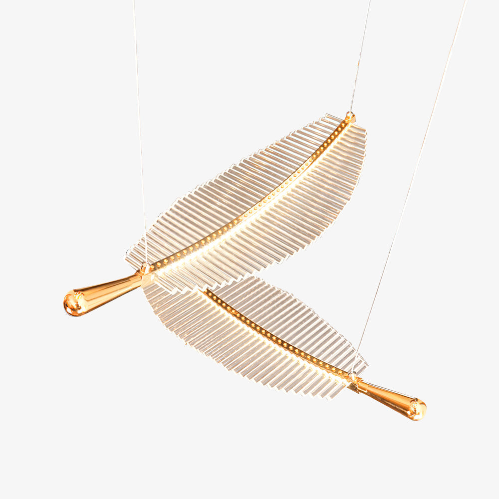 Leaf Crystal Spiral LED Chandelier