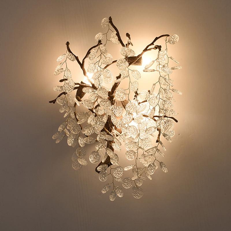 Luster Gaze Veridian Bloom Branch Wall Sconce - luxury American wine room