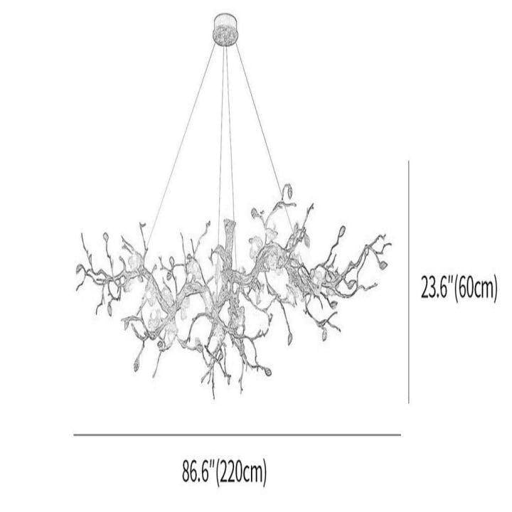 Luster Gaze Luxury Flower Tree Branch Chandelier - Background Shot