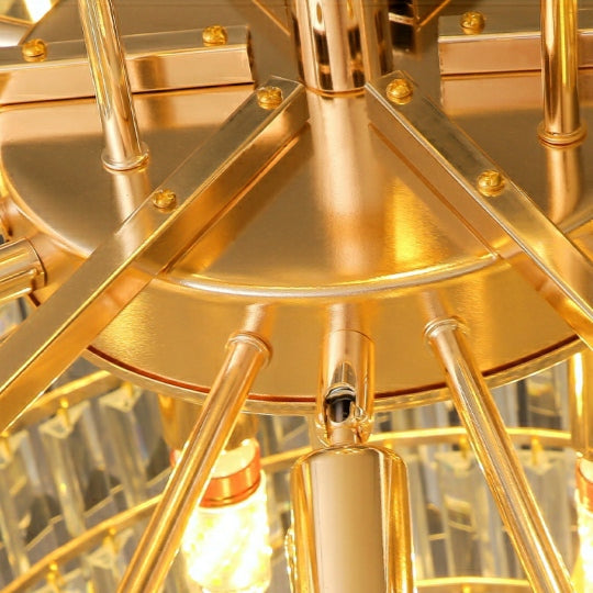 Luster Gaze Grand Lumina Round Crystal Chandelier - Background Shot
