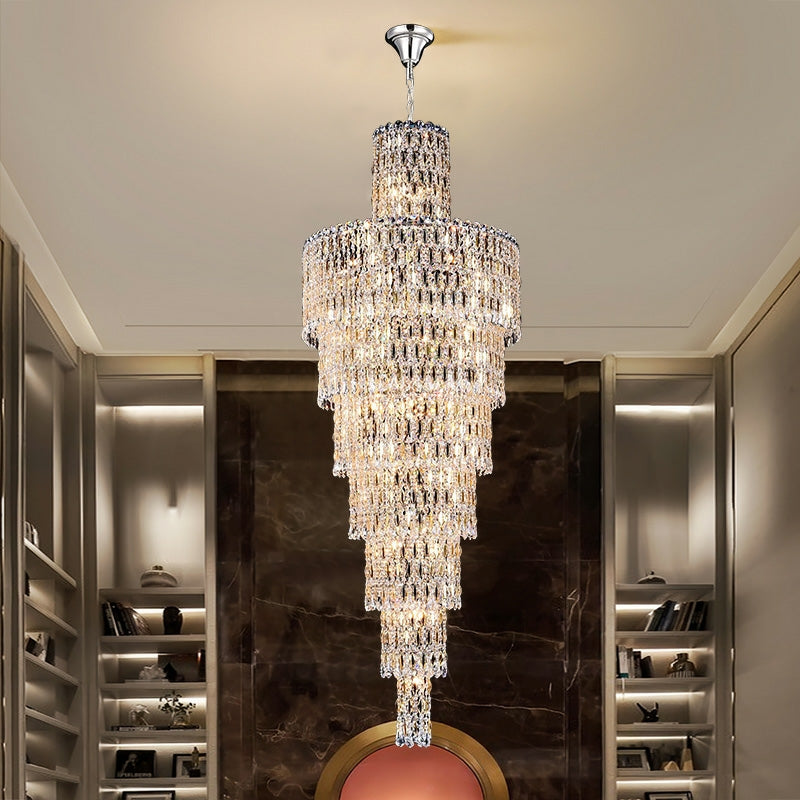 Luster Gaze Grand Radiance K9 Crystal Chandelier - grand American estate foyer