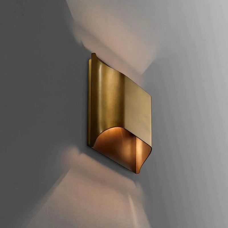 Luster Gaze Industrial Brass Wall Sconce - Background Shot