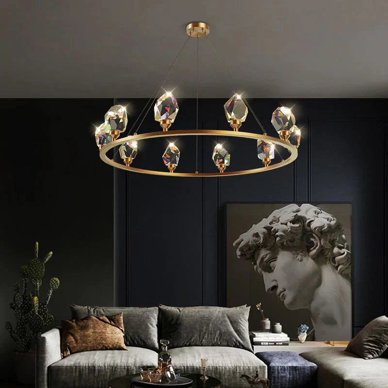 Irene Crystal Crown Chandelier