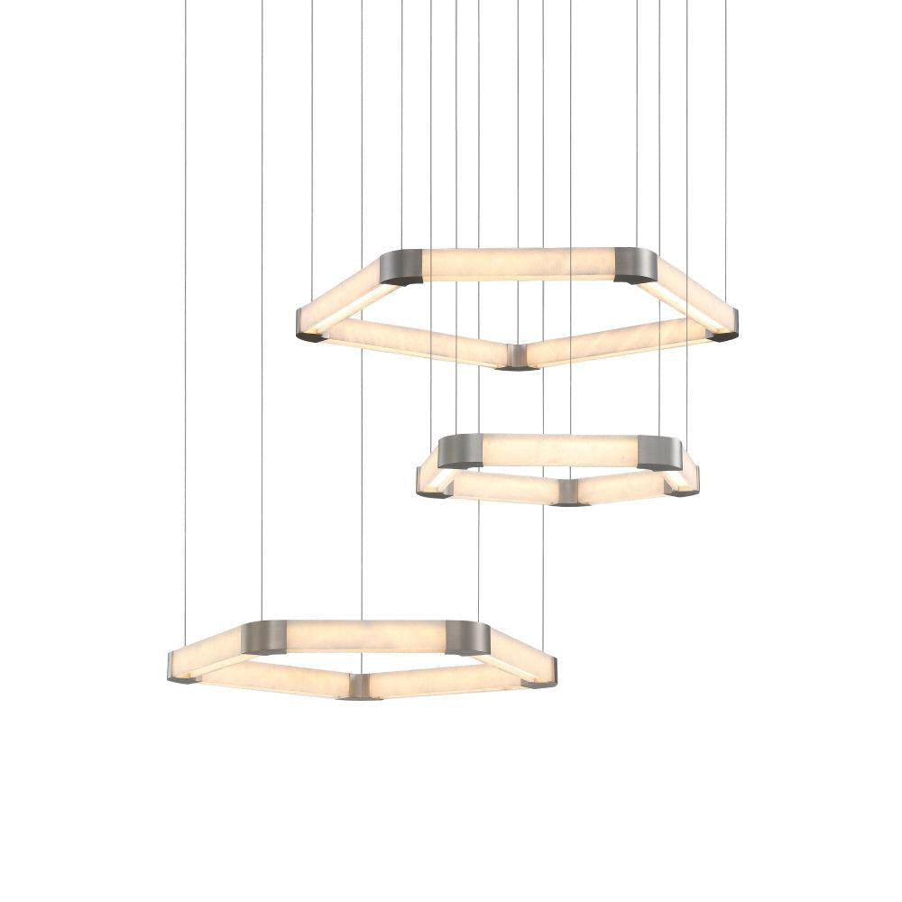 Luster Gaze Aura Alabaster Ring Chandelier - Background Shot