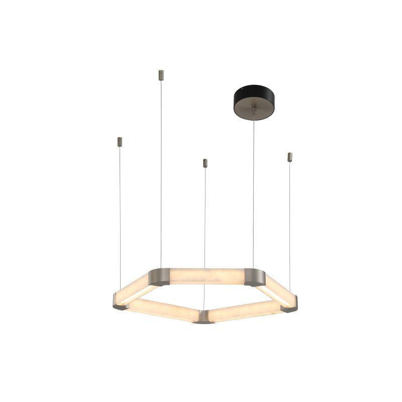 Luster Gaze Aura Alabaster Ring Chandelier - Background Shot