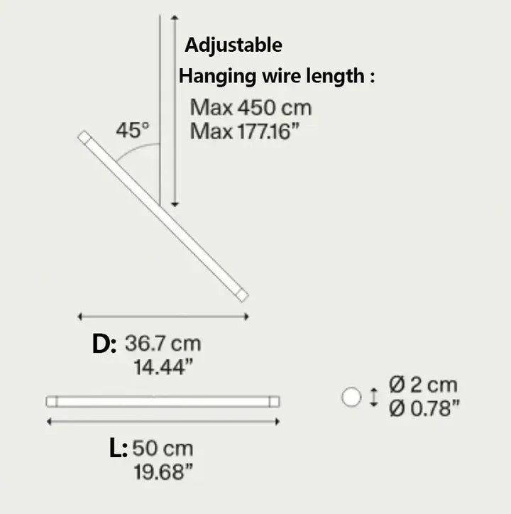 Luster Gaze Linea Sculptural Rods Chandelier - Background Shot