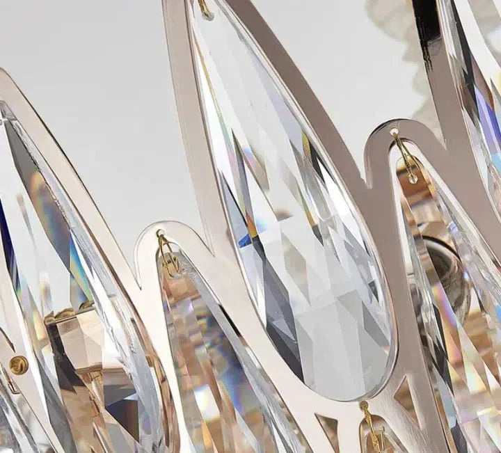 Luster Gaze Grand Tiered Raindrop Crystal Chandelier - Background Shot