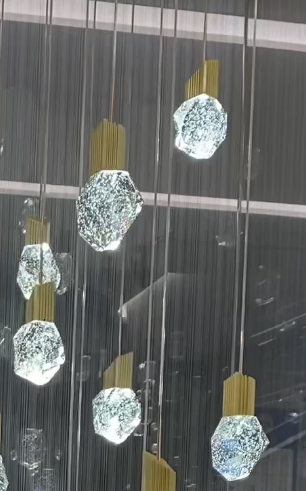 Luster Gaze Grand Lumina Modern K9 Crystal Chandelier - Background Shot