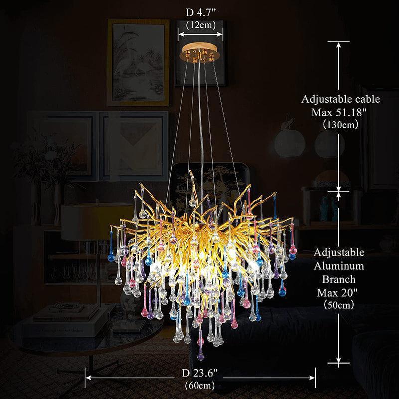 Luster Gaze Gilded Bloom Branch Chandelier - Background Shot