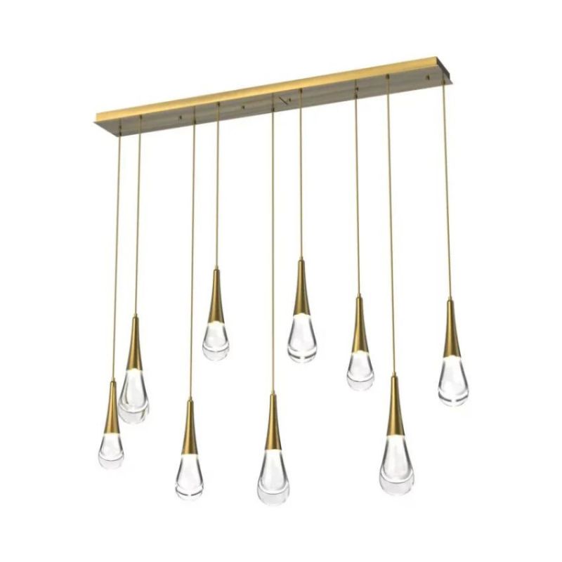LG Water Drop Glass Linear Chandelier