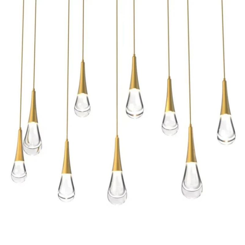 LG Water Drop Glass Linear Chandelier