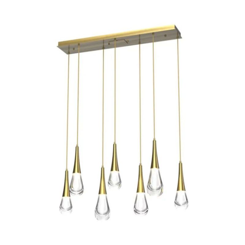 LG Water Drop Glass Linear Chandelier