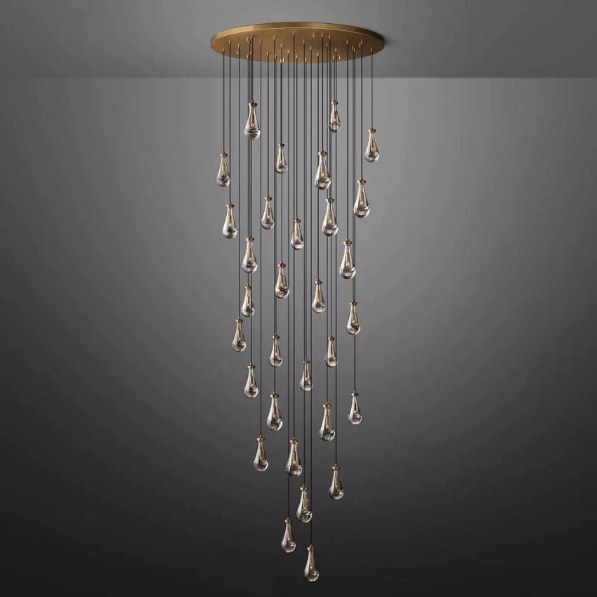 Soltaire Raindrops Round Chandelier 60"