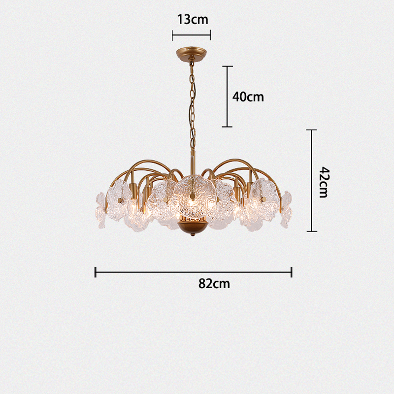 Lysen Vintage Glass Luxury Large Tiered Chandelier For Living Room