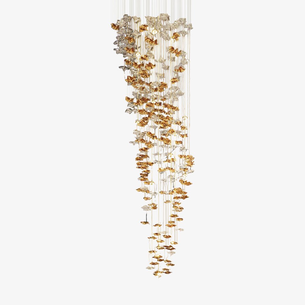 Tidal Stair Crystal Spiral Chandelier