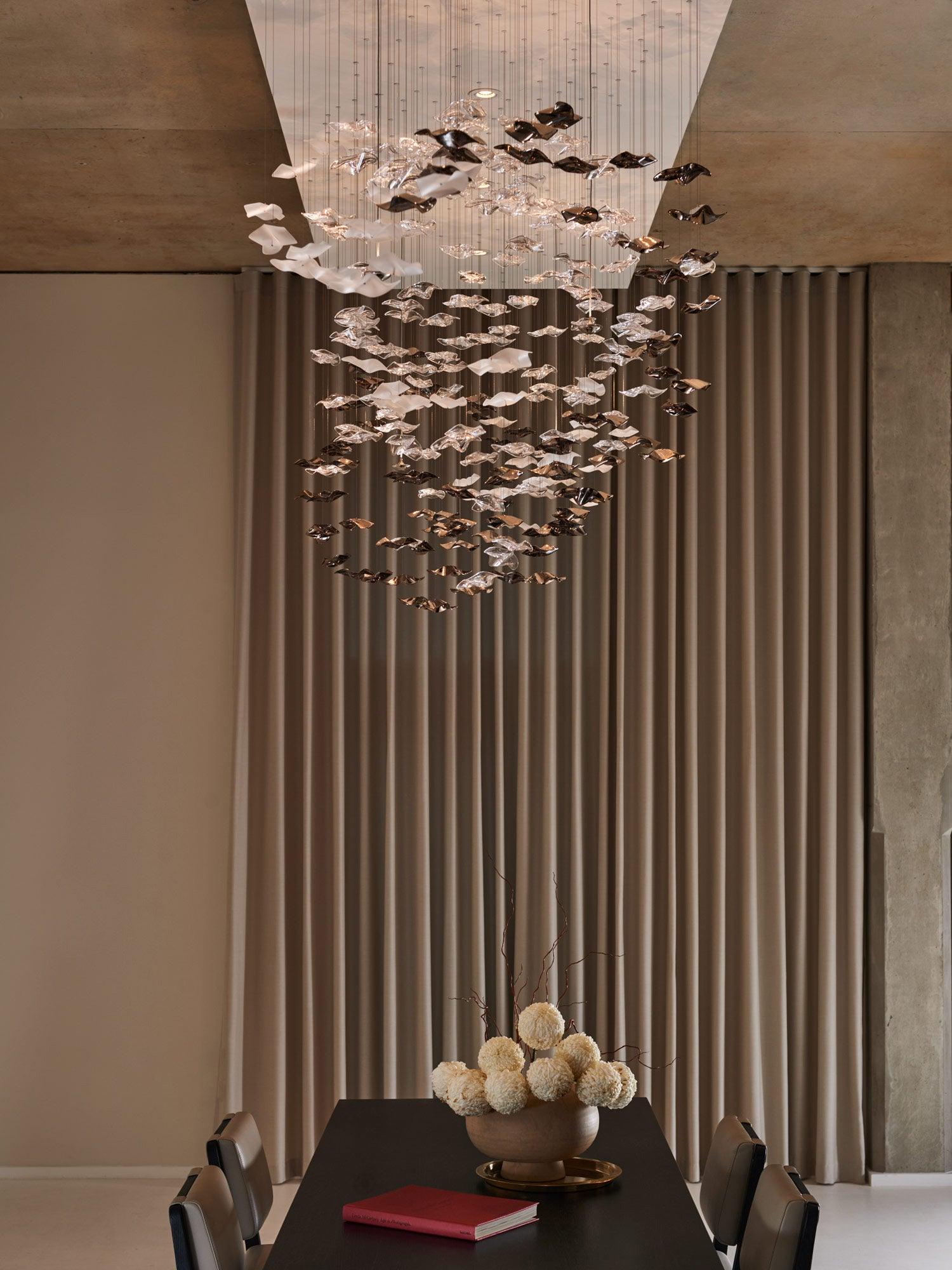 Tidal Stair Crystal Spiral Chandelier