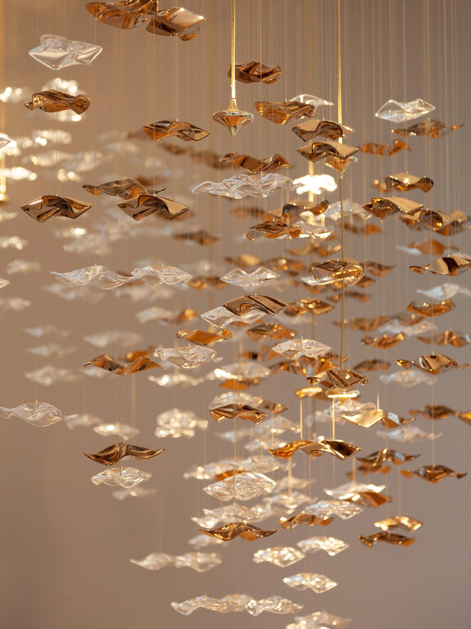Tidal Stair Crystal Spiral Chandelier