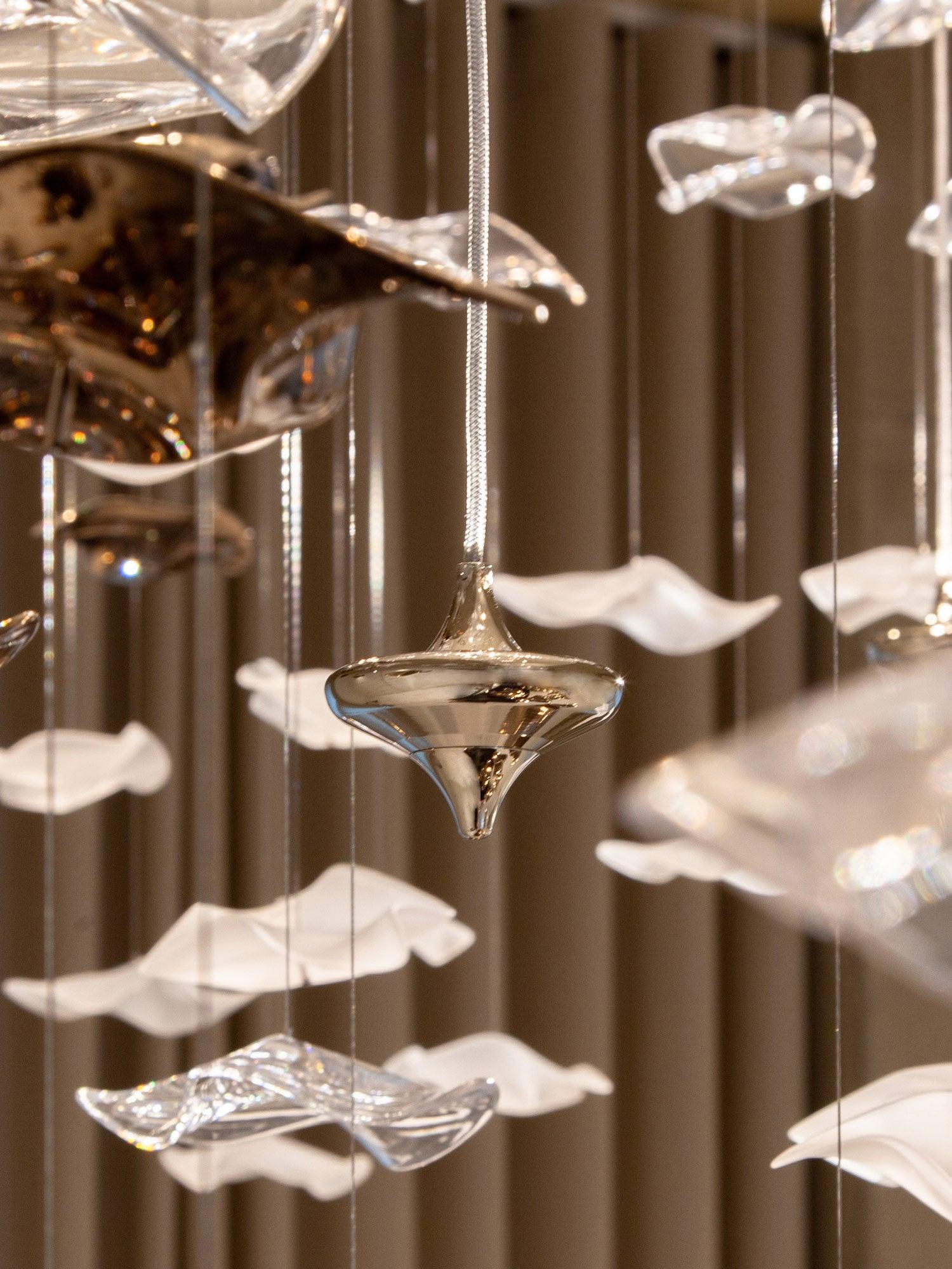 Tidal Stair Crystal Spiral Chandelier