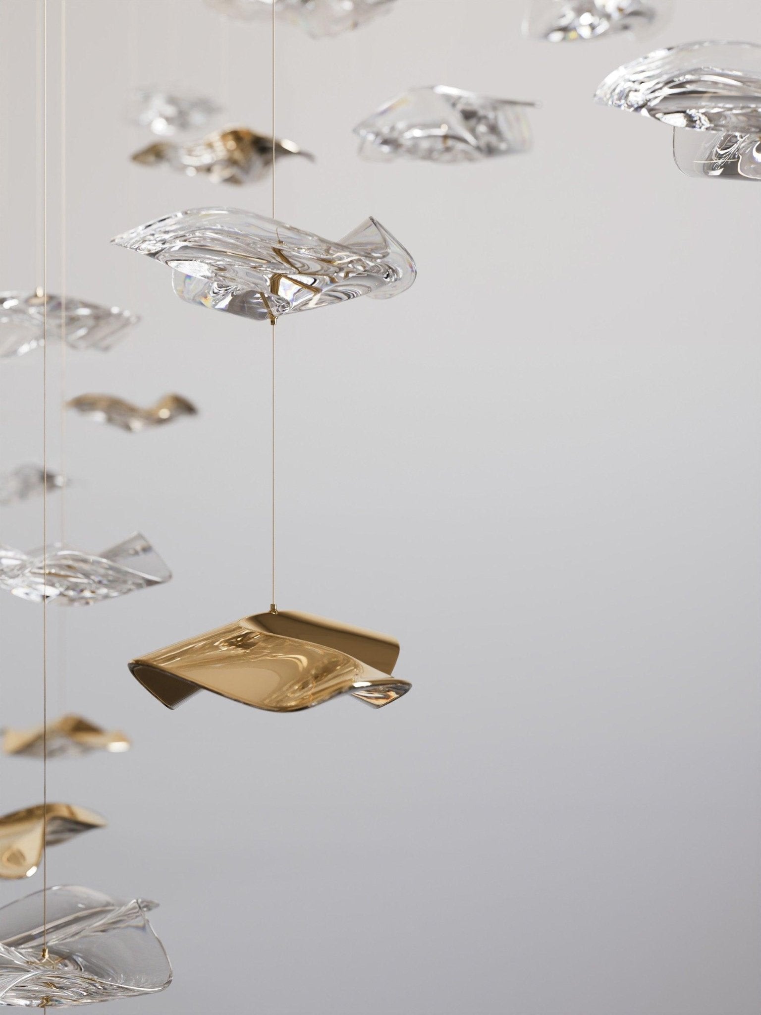 Tidal Stair Crystal Spiral Chandelier