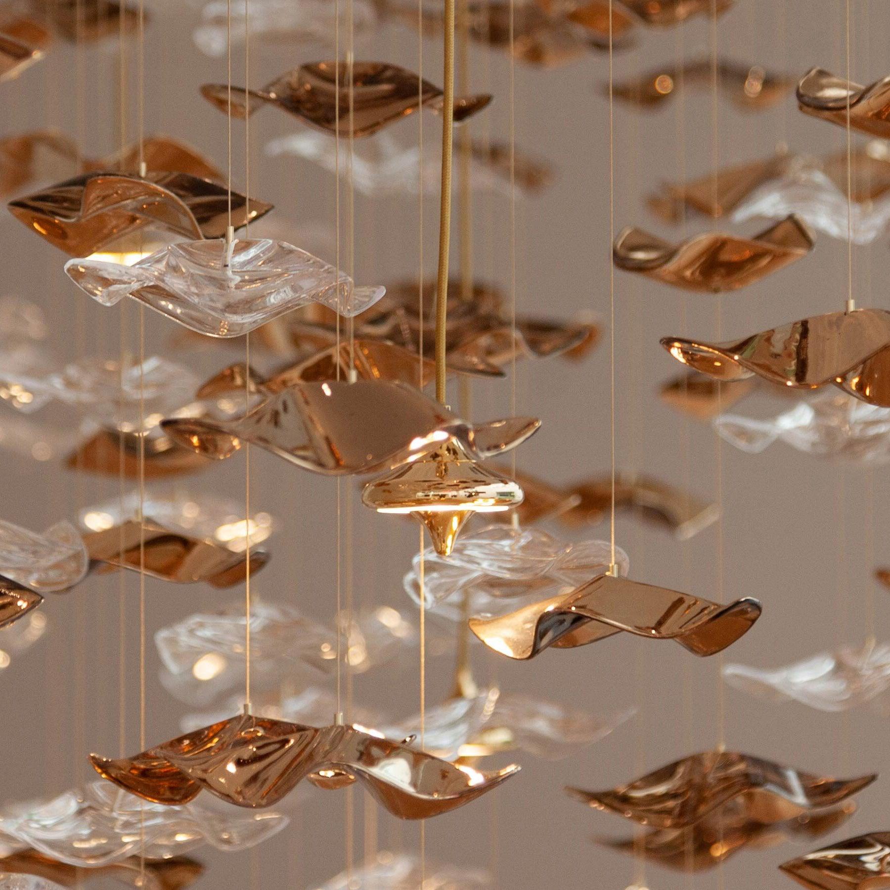 Tidal Stair Crystal Spiral Chandelier