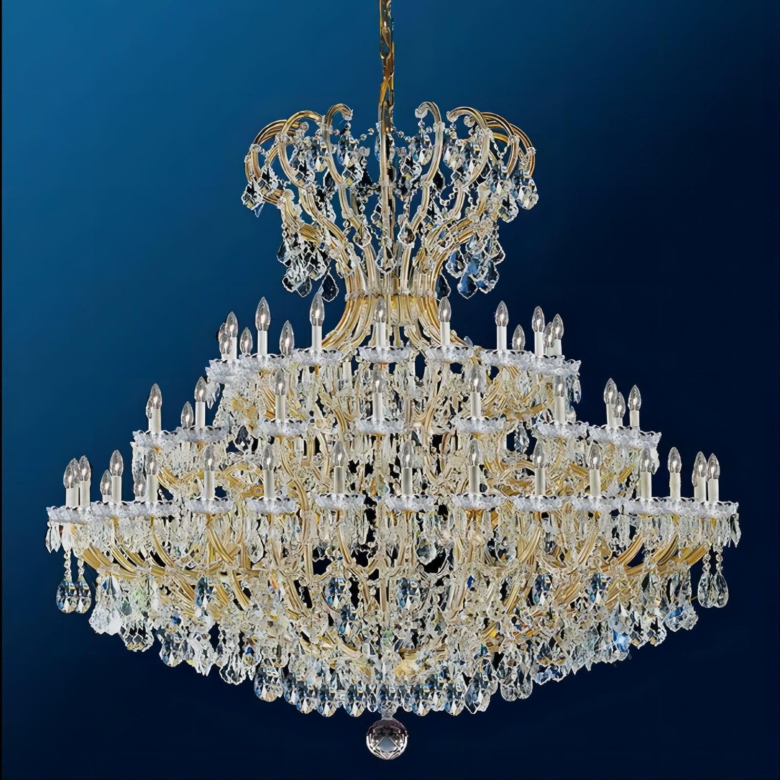 Luster Gaze Grand Palais 72-Light Extra-Large Crystal Chandelier - formal American dining room