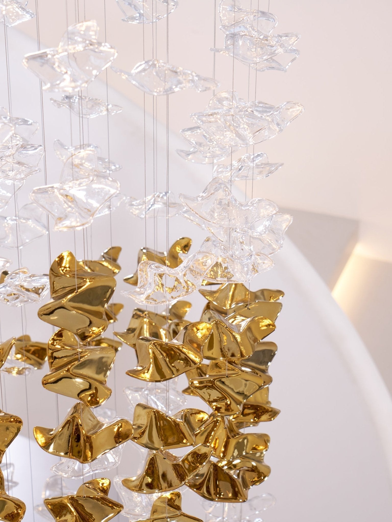 Tidal Stair Crystal Spiral Chandelier