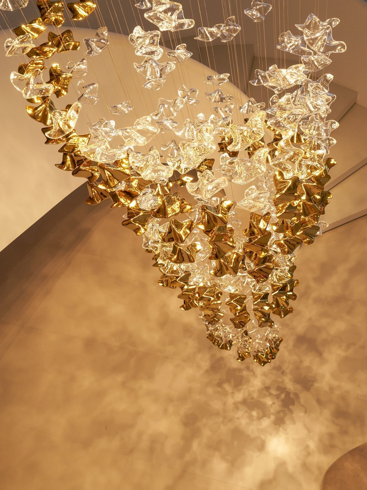 Tidal Stair Crystal Spiral Chandelier