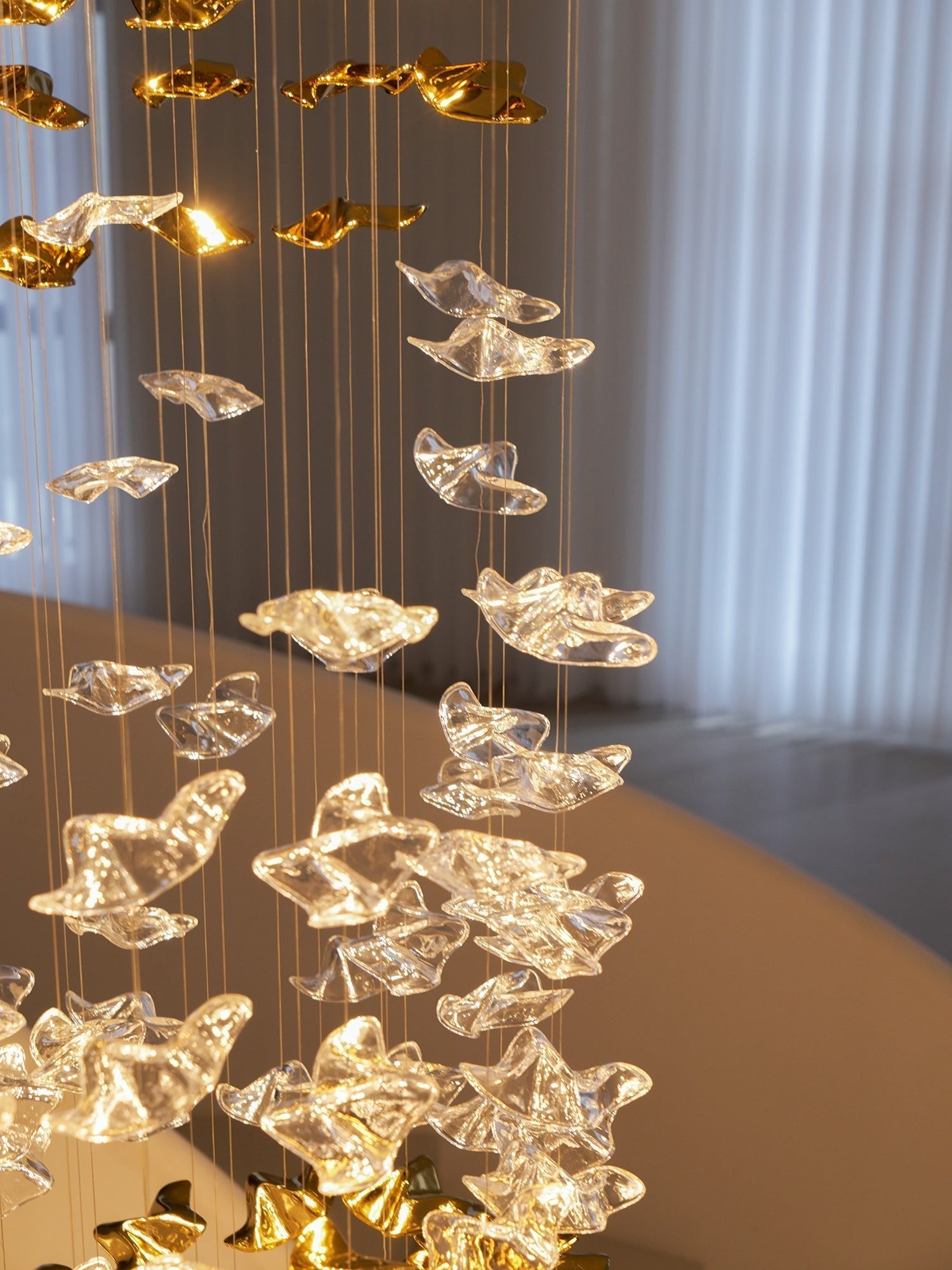 Tidal Stair Crystal Spiral Chandelier