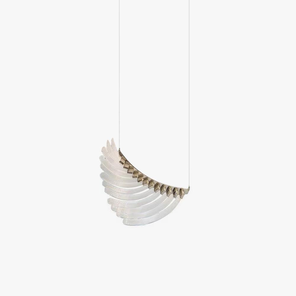 Luster Gaze Aura Petal Tiered LED Chandelier - Background Shot