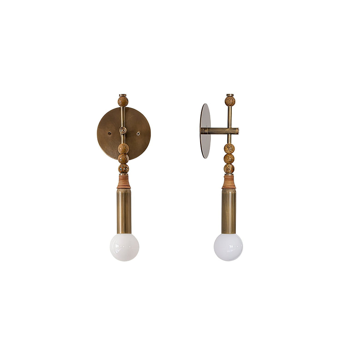 Luster Gaze Persepolis Relic Marble Wall Sconce - Background Shot