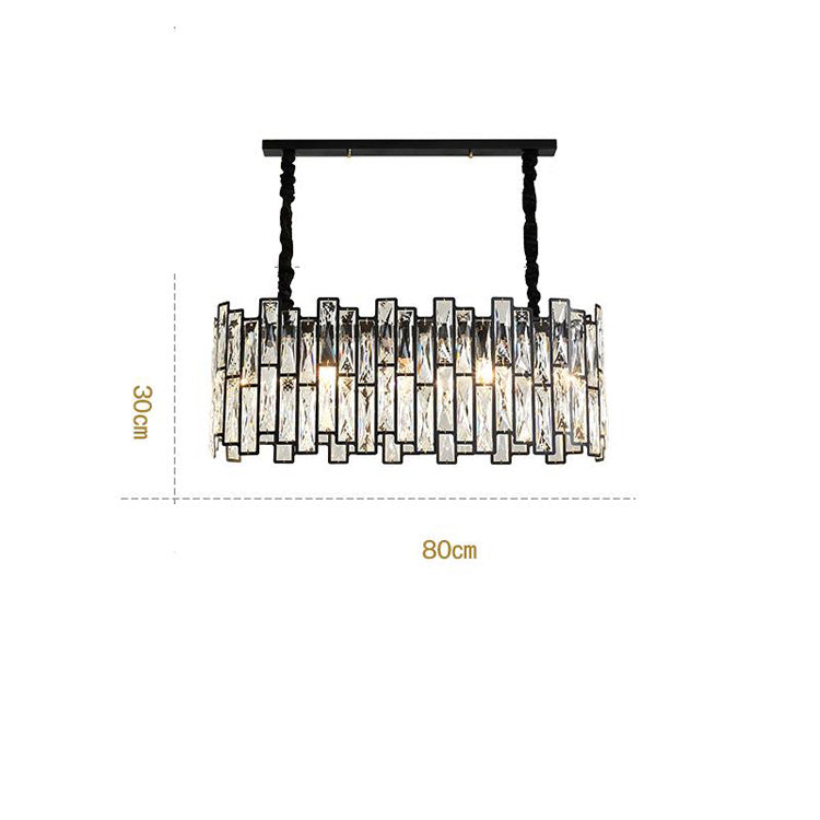 Luster Gaze Radiant Italian Crystal Linear Chandelier - Background Shot