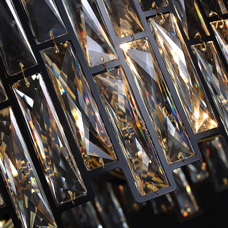 Luster Gaze Radiant Italian Crystal Linear Chandelier - Background Shot
