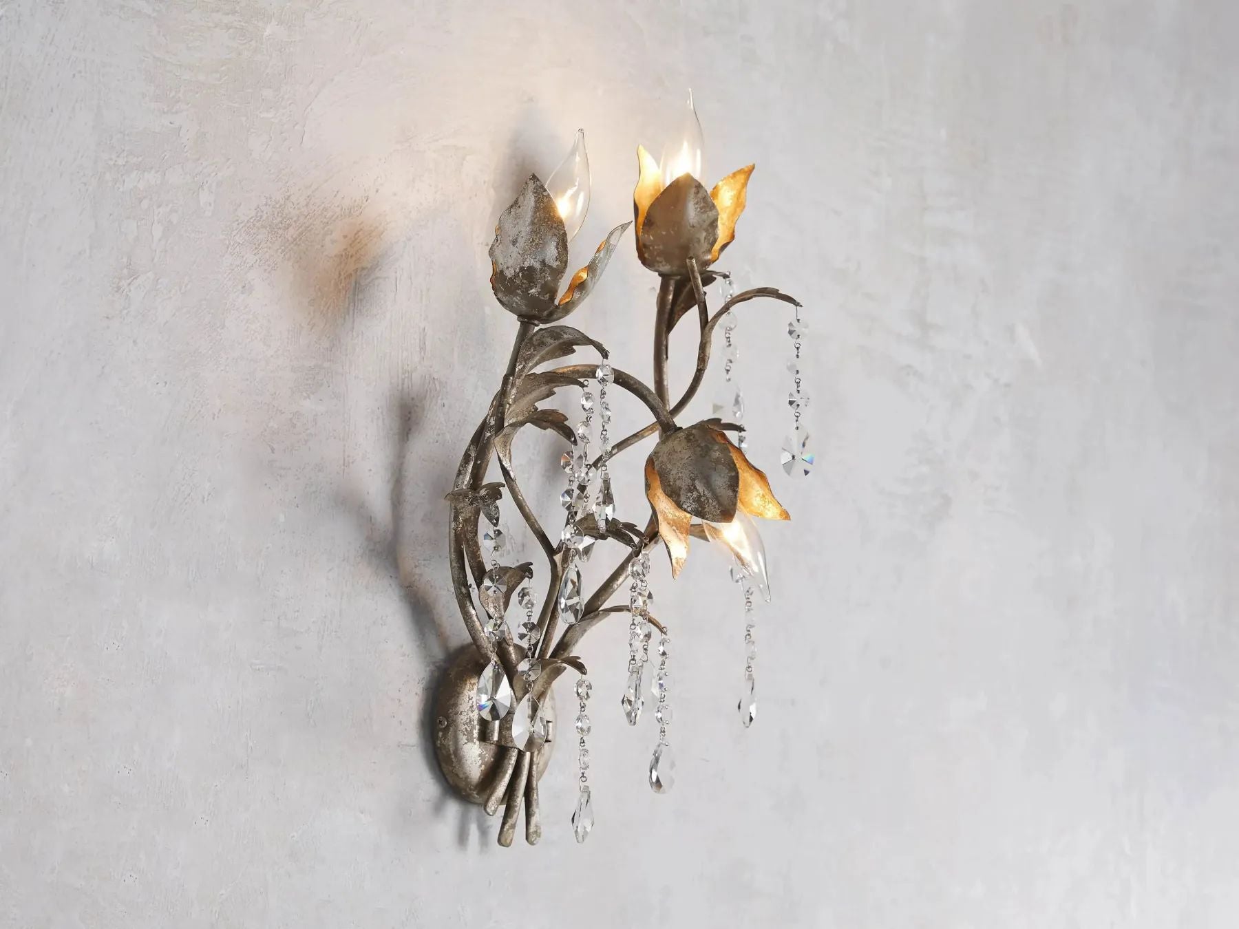 Kalie Crystal 3 Lights Wall Sconce