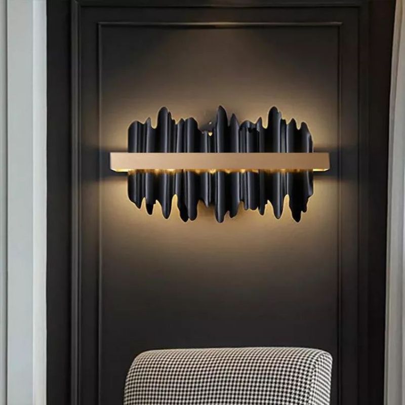 Luster Gaze Sculptural Wave Modern Wall Sconce - luxury American master bathroom