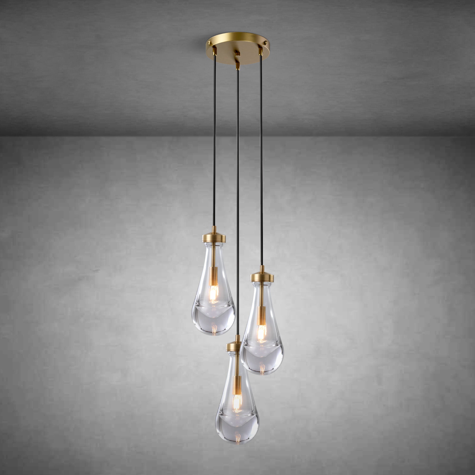 3-Light Raine-Shaped Circular Pendant Lamp