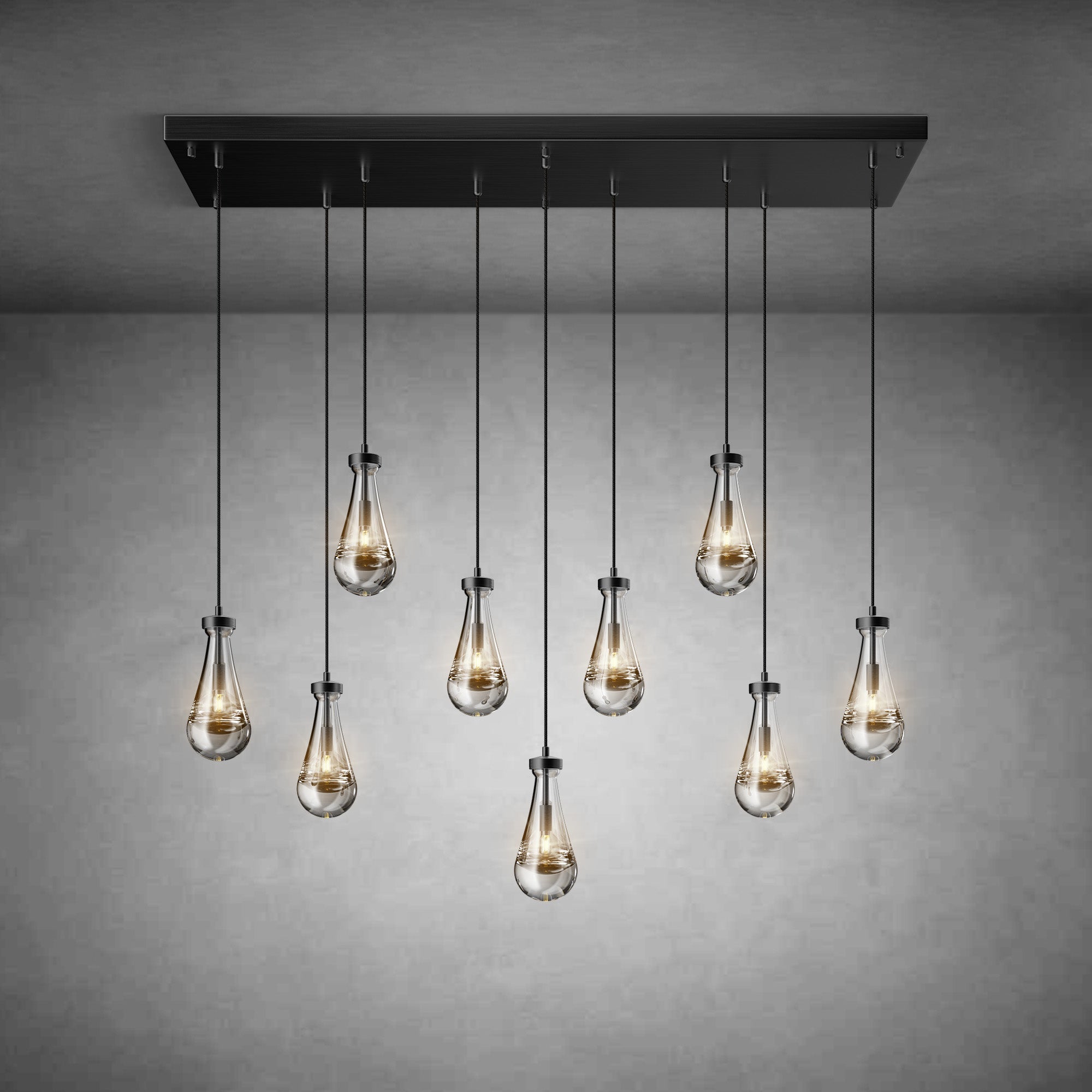 Raine-Shaped Island Pendant Lamp - 9 Lamps
