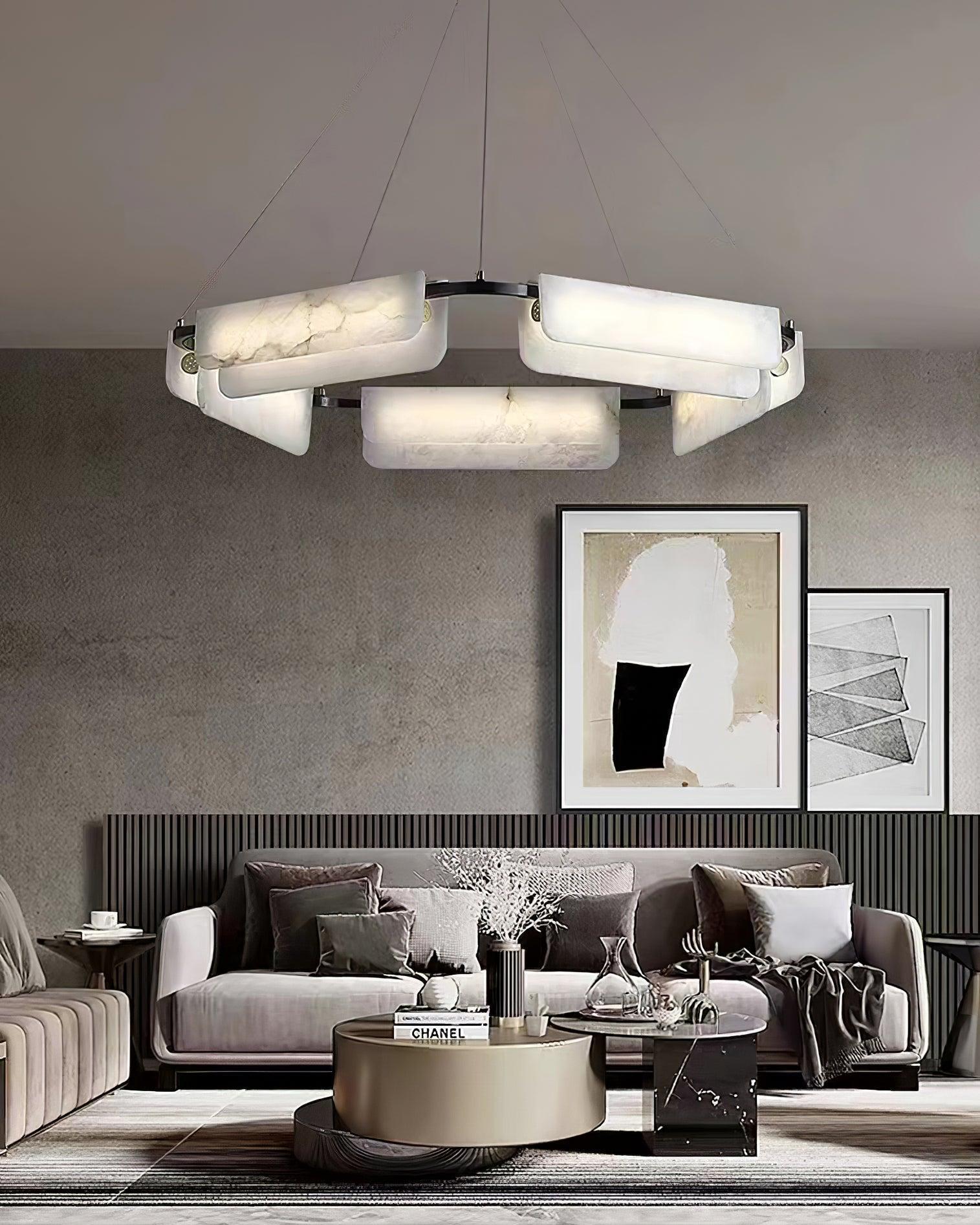 Delia Alabaster Chandelier  23.6''31.5''