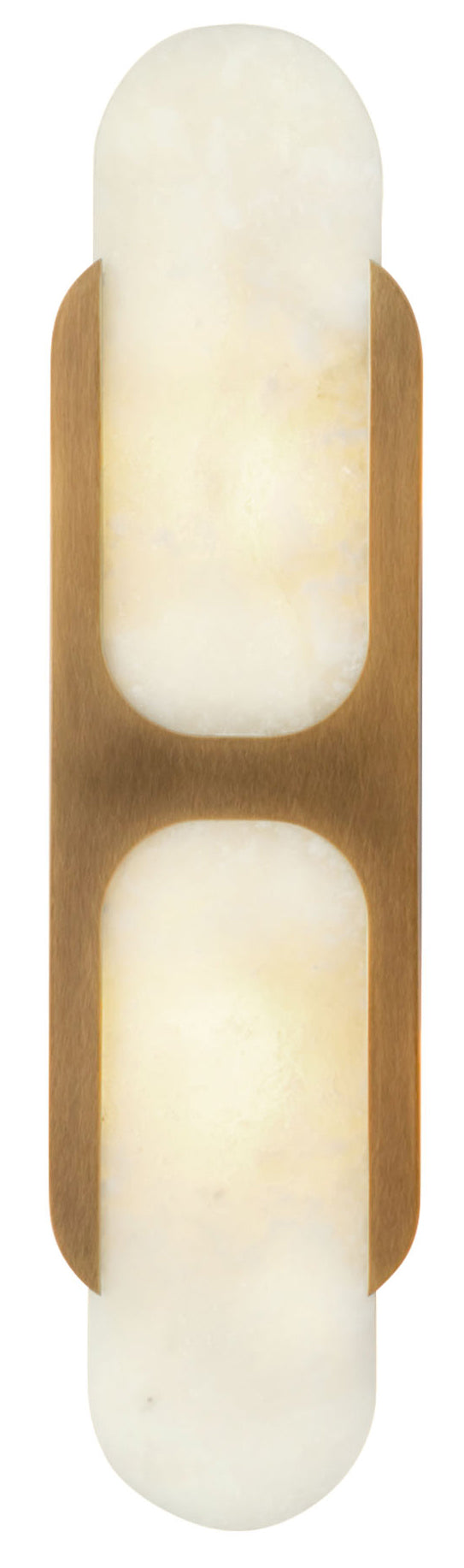 Luster Gaze Aura Alabaster Brass Wall Sconce - Background Shot