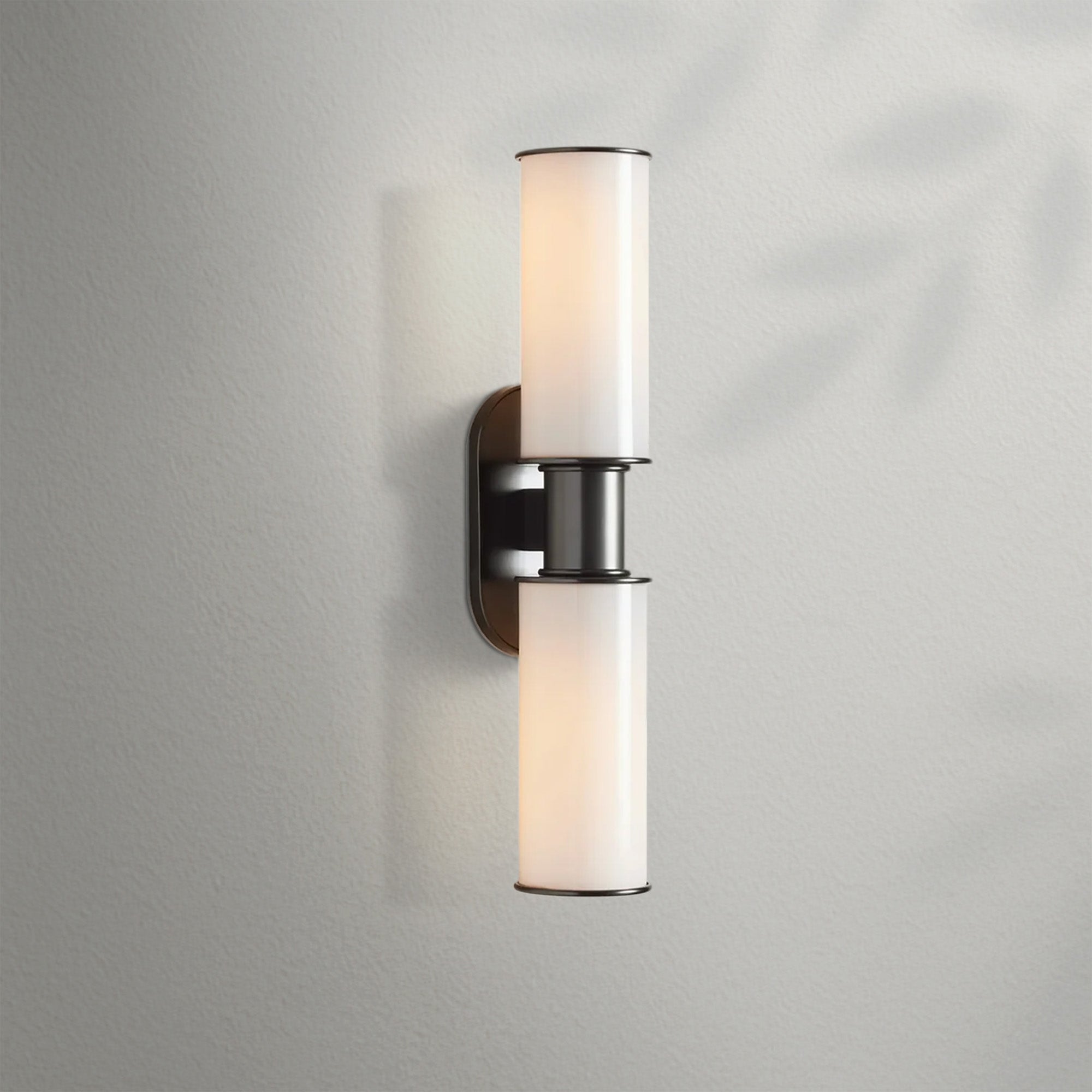 Harlien Modern Milk Glass 2-Light Wall Sconce
