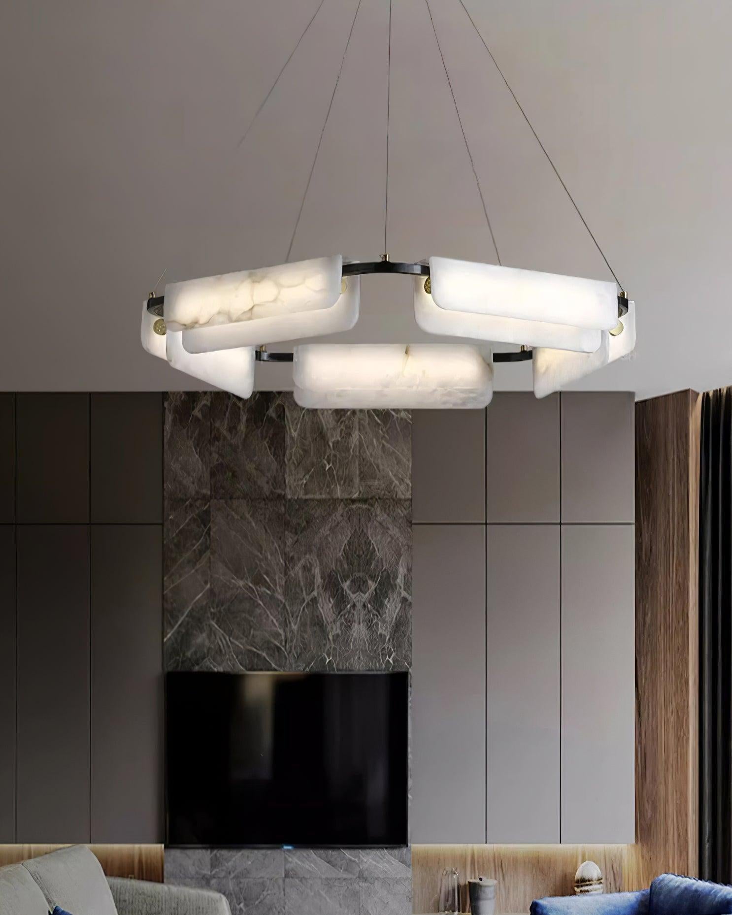 Delia Alabaster Chandelier  23.6''31.5''