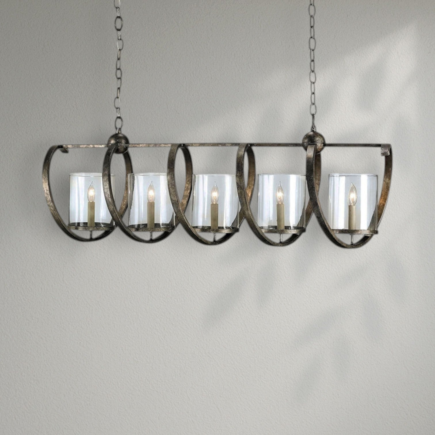 Bella Glass Chandelier 47"